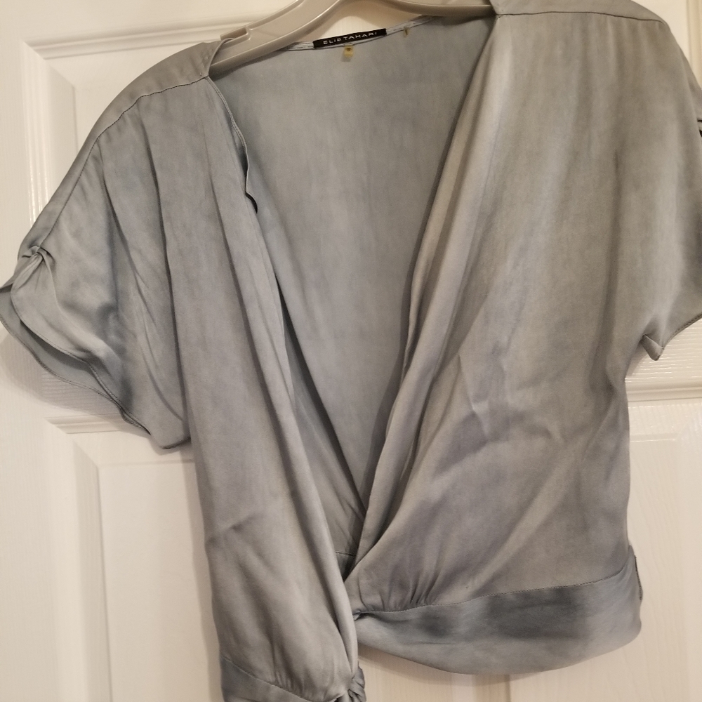 Elie Tahari Silk Wrap Shirt
